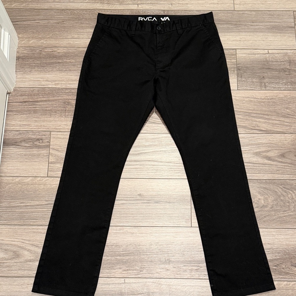 RVCA Men's Classic Black Straight Jeans